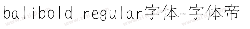 balibold regular字体字体转换